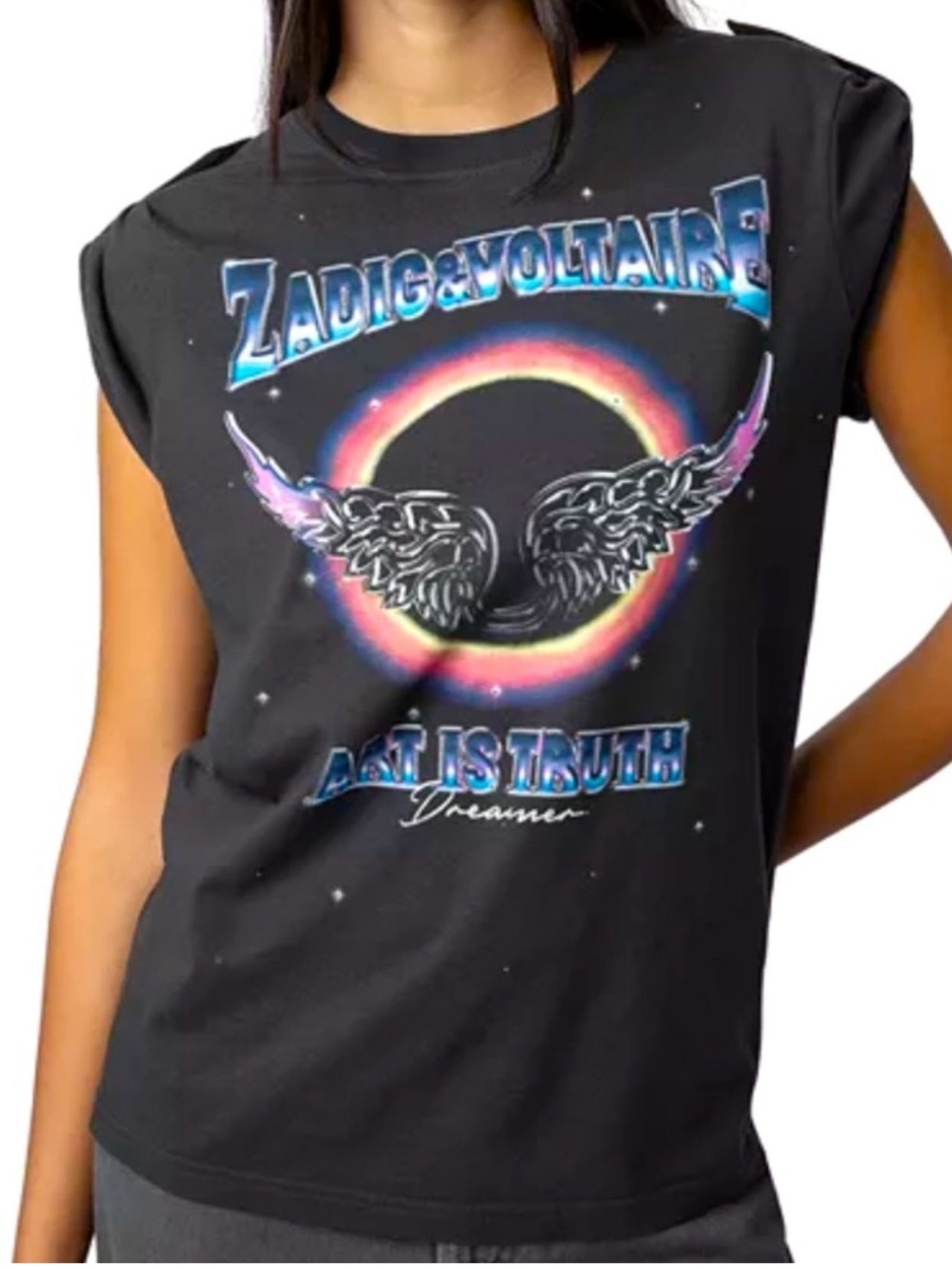 Zadig & Voltaire Art Is Truth Tour Graphic Tee Black